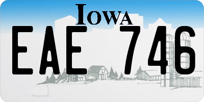 IA license plate EAE746