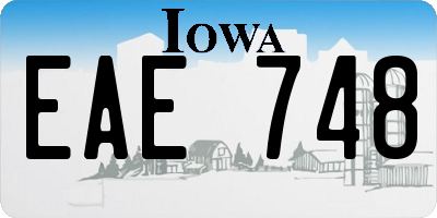 IA license plate EAE748