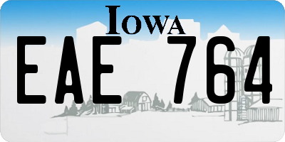 IA license plate EAE764
