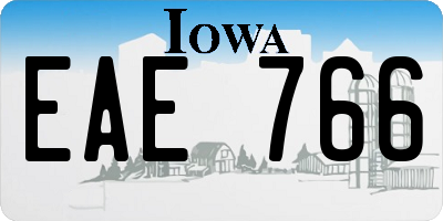 IA license plate EAE766