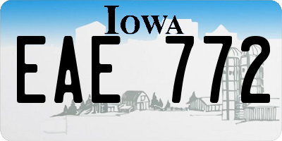 IA license plate EAE772