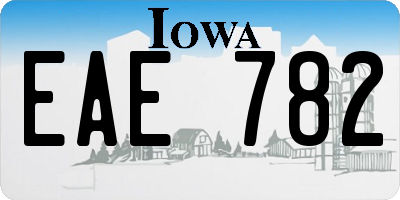 IA license plate EAE782