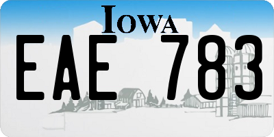 IA license plate EAE783