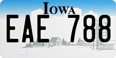 IA license plate EAE788