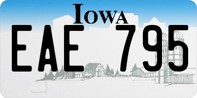 IA license plate EAE795