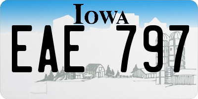 IA license plate EAE797