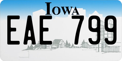 IA license plate EAE799