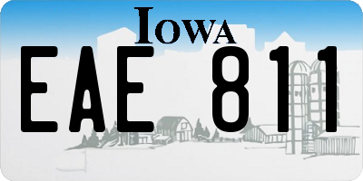 IA license plate EAE811