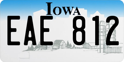 IA license plate EAE812