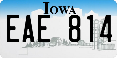 IA license plate EAE814