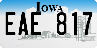 IA license plate EAE817