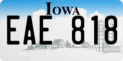 IA license plate EAE818