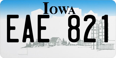 IA license plate EAE821