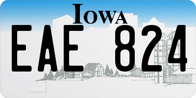 IA license plate EAE824