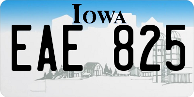 IA license plate EAE825