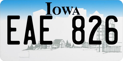 IA license plate EAE826