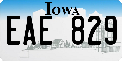 IA license plate EAE829