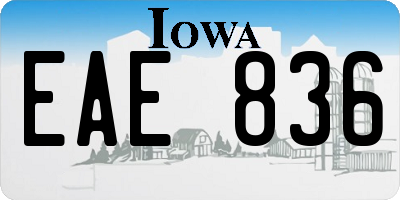 IA license plate EAE836