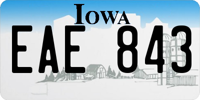 IA license plate EAE843