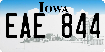 IA license plate EAE844