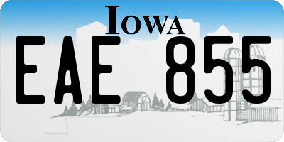 IA license plate EAE855