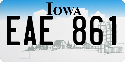 IA license plate EAE861