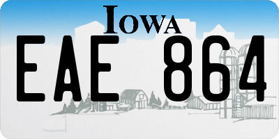 IA license plate EAE864