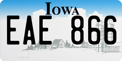 IA license plate EAE866