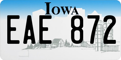 IA license plate EAE872