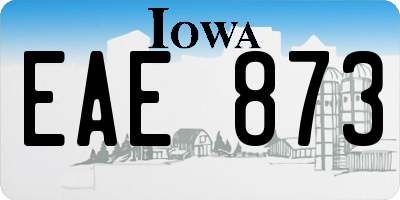 IA license plate EAE873