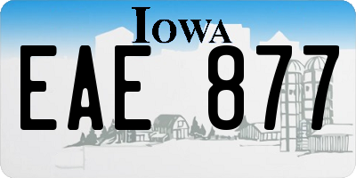 IA license plate EAE877