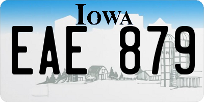 IA license plate EAE879