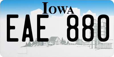 IA license plate EAE880