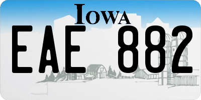 IA license plate EAE882