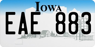 IA license plate EAE883