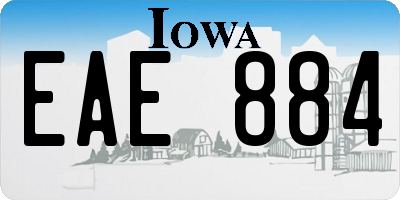 IA license plate EAE884