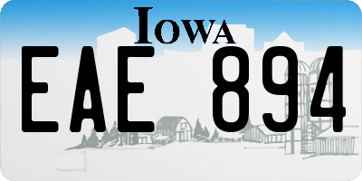 IA license plate EAE894