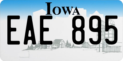 IA license plate EAE895