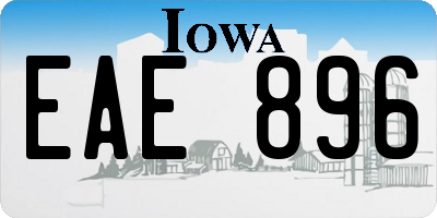 IA license plate EAE896