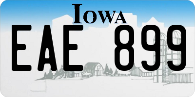 IA license plate EAE899