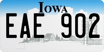 IA license plate EAE902