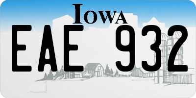 IA license plate EAE932