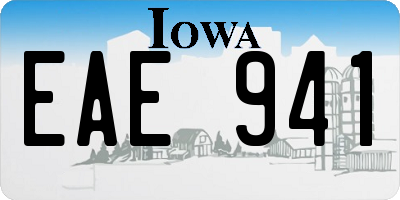 IA license plate EAE941