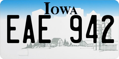 IA license plate EAE942