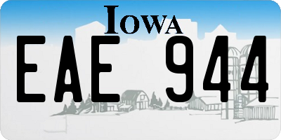 IA license plate EAE944