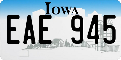 IA license plate EAE945