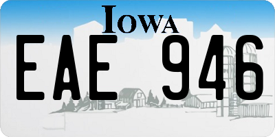 IA license plate EAE946