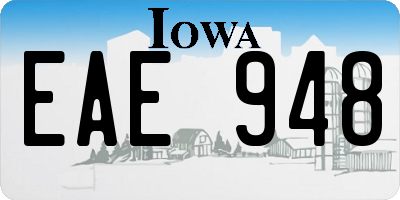 IA license plate EAE948