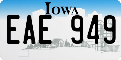 IA license plate EAE949