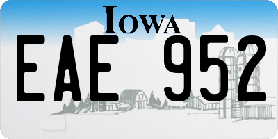 IA license plate EAE952